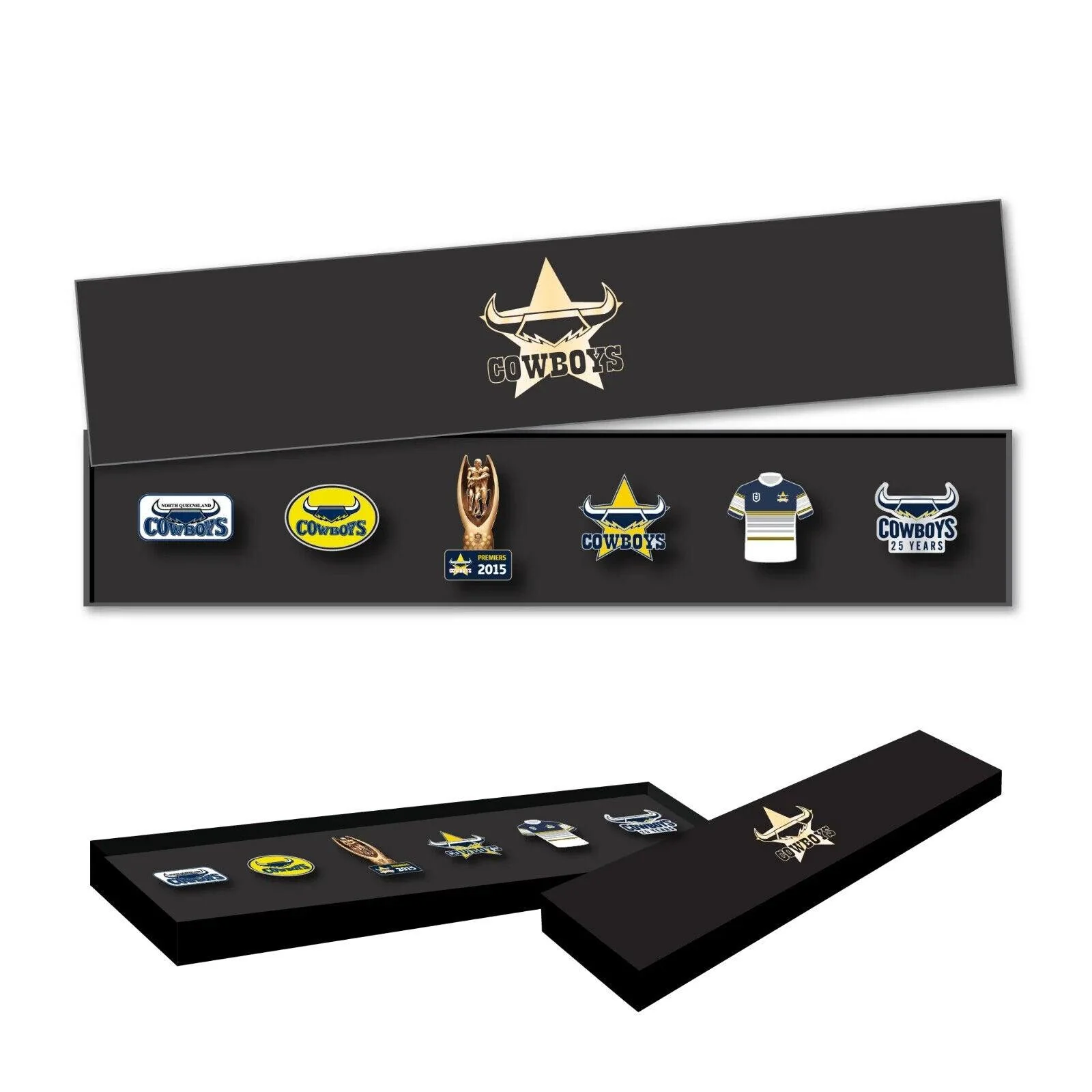 NRL Evolution Pin Set - History Logos - North Queensland Cowboys - Image 2