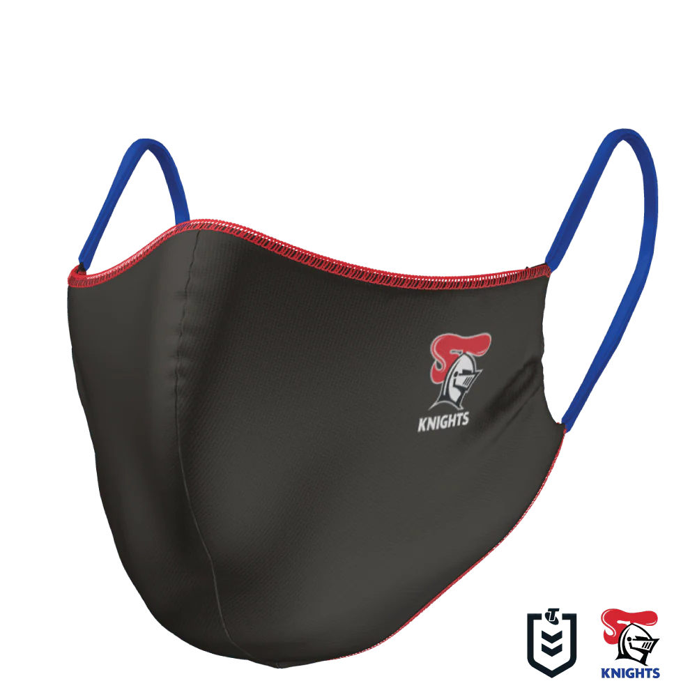 NRL Face Mask - Knights - Reversible - Washable - Adult Large - Image 2