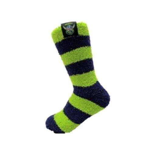NRL Fluffy Bed Socks - Canberra Raiders - One Pair - Navy - Image 2