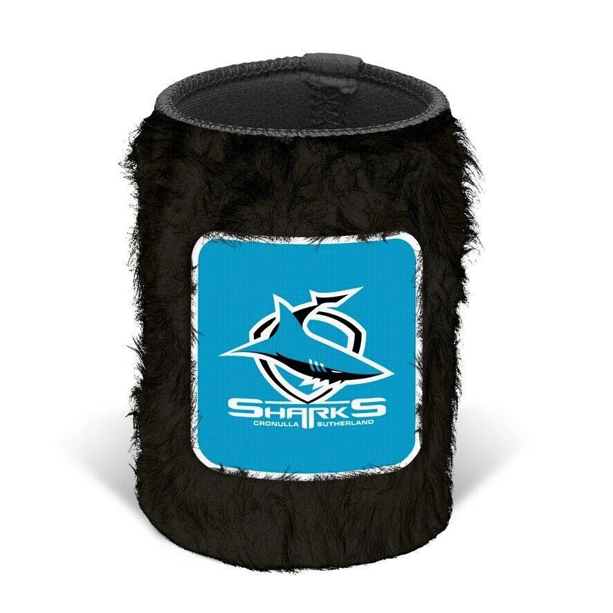 NRL Fluffy Stubby Cooler - Cronulla Sharks - Can Holder - Image 2