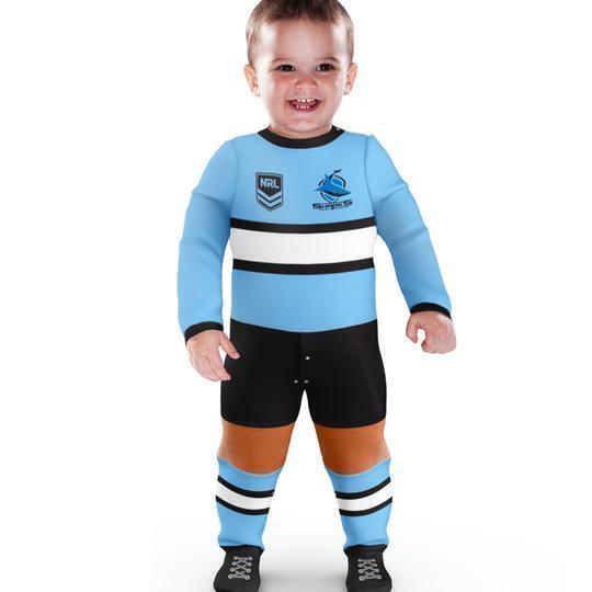 NRL Footy Suit Body Suit - Cronulla Sharks - Baby Toddler Infant