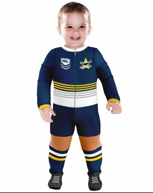 NRL Footy Suit Body Suit - North Queensland Cowboys -  Baby Toddler Infant - Image 4
