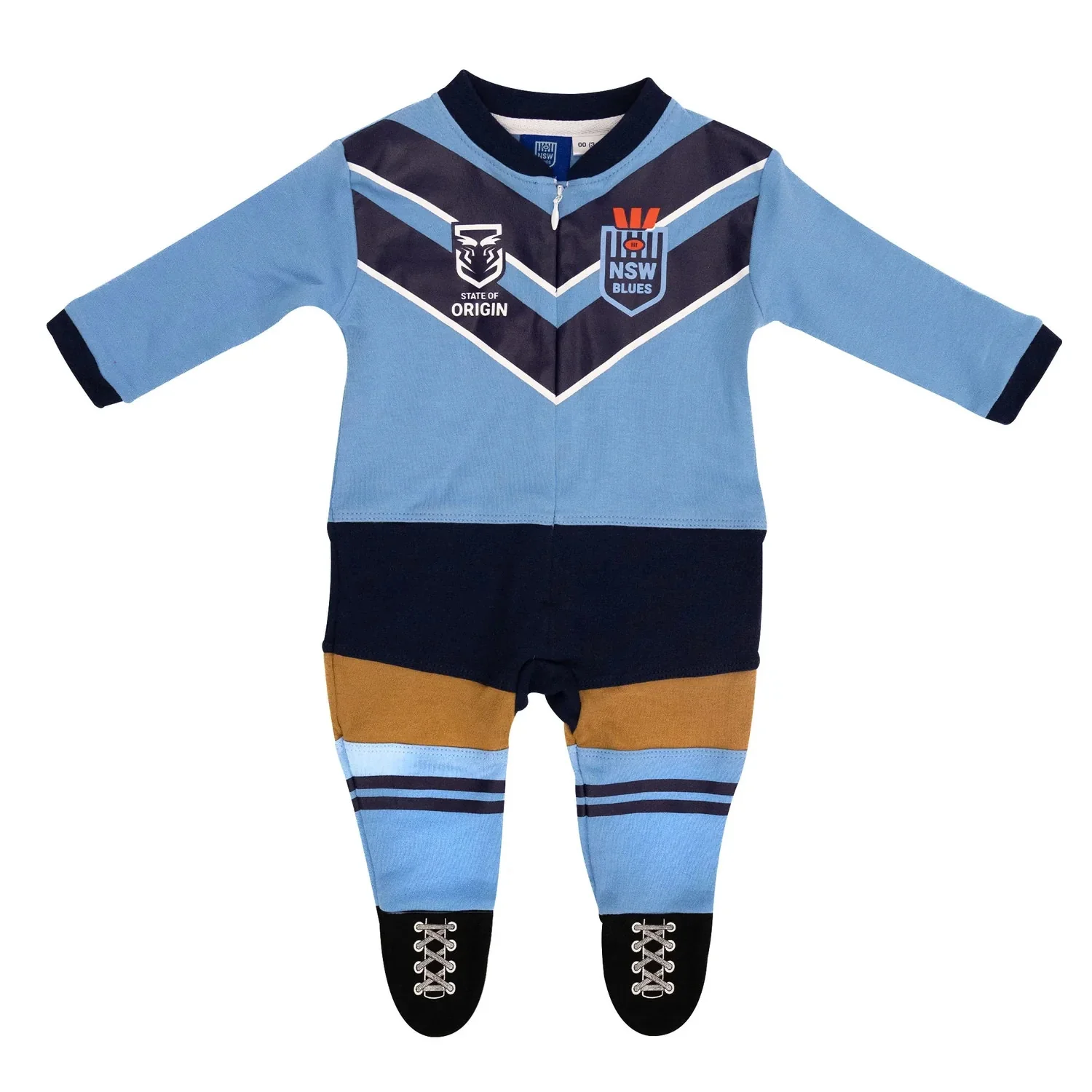 NRL Footy Suit Body Suit - NSW - New South Wales Blues - Baby Toddler Infant