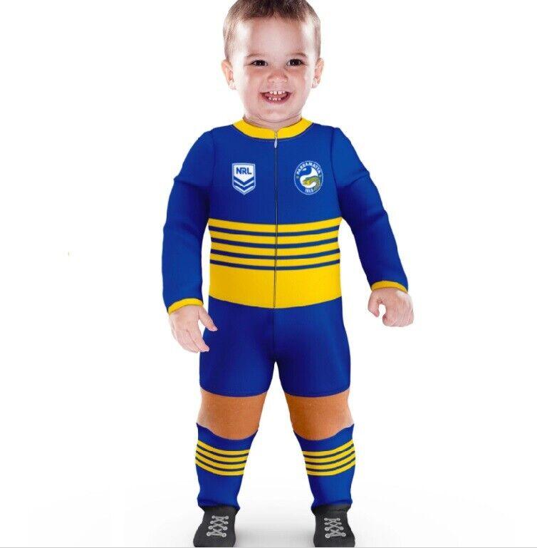 NRL Footy Suit Body Suit - Parramatta Eels -  Baby Toddler Infant