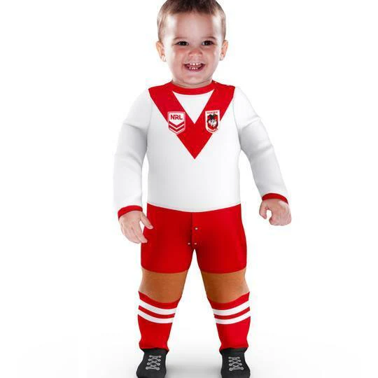 NRL Footy Suit Body Suit - St George Illawarra Dragons -  Baby Toddler Infant - Image 3