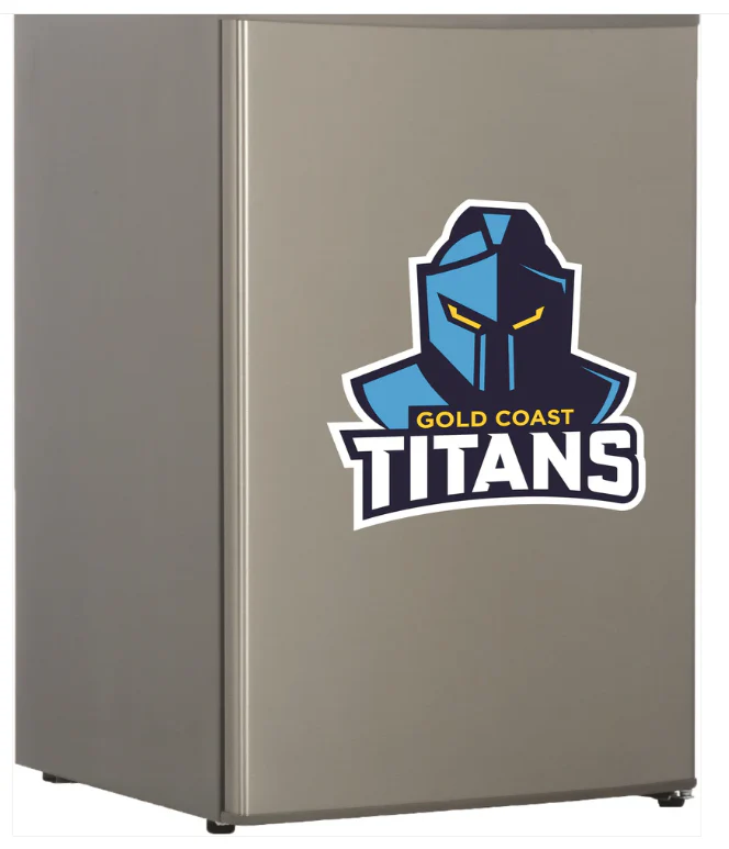 NRL Fridge Decal - Gold Coast Titans -Team Logo Sticker - 425x468mm - Image 2