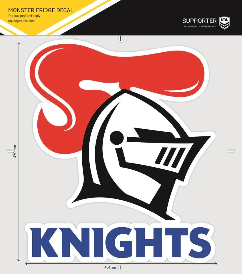 NRL Fridge Decal - Newcastle Knights - Team Logo Sticker - Image 2