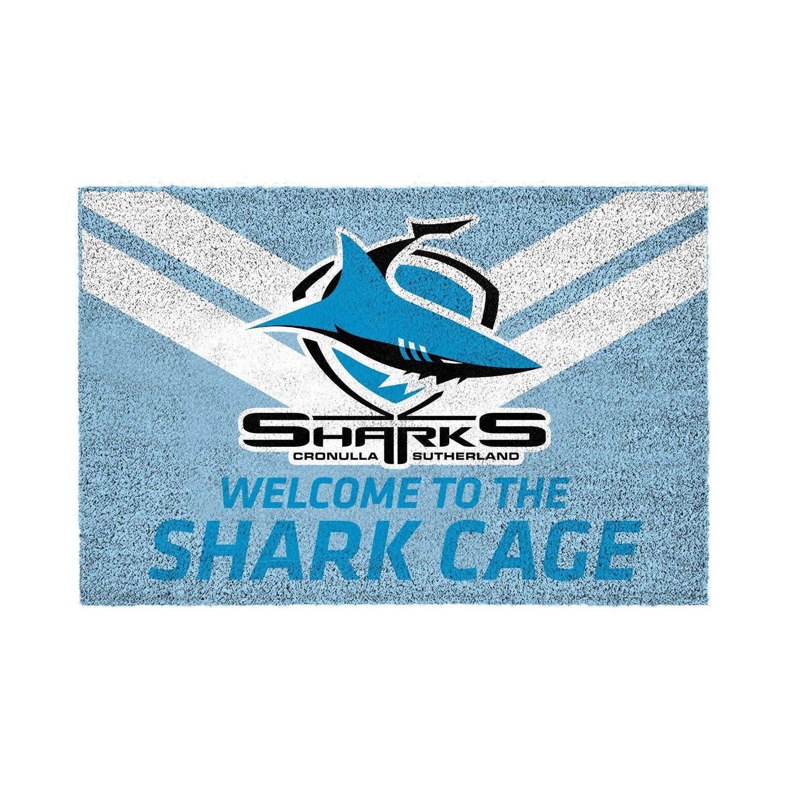 NRL Front Back Door Entry Floor Mat - Cronulla Sharks - 61cm x 41cm - Image 2