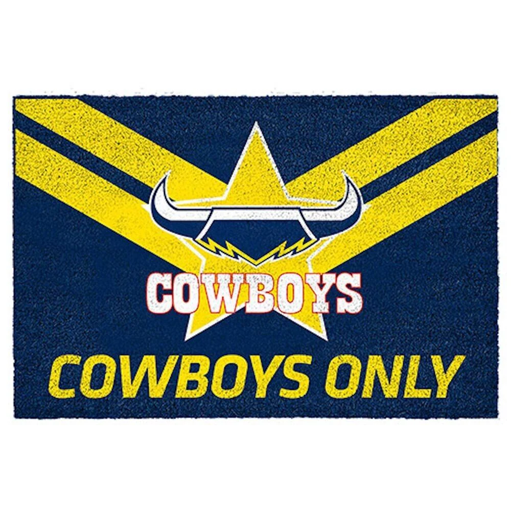 NRL Front Back Door Entry Floor Mat - North Queensland Cowboys - 61cm x 41cm