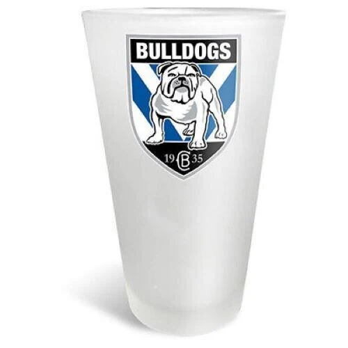 NRL Frosted Conical Glass - Canterbury Bulldogs - 500ml - Single