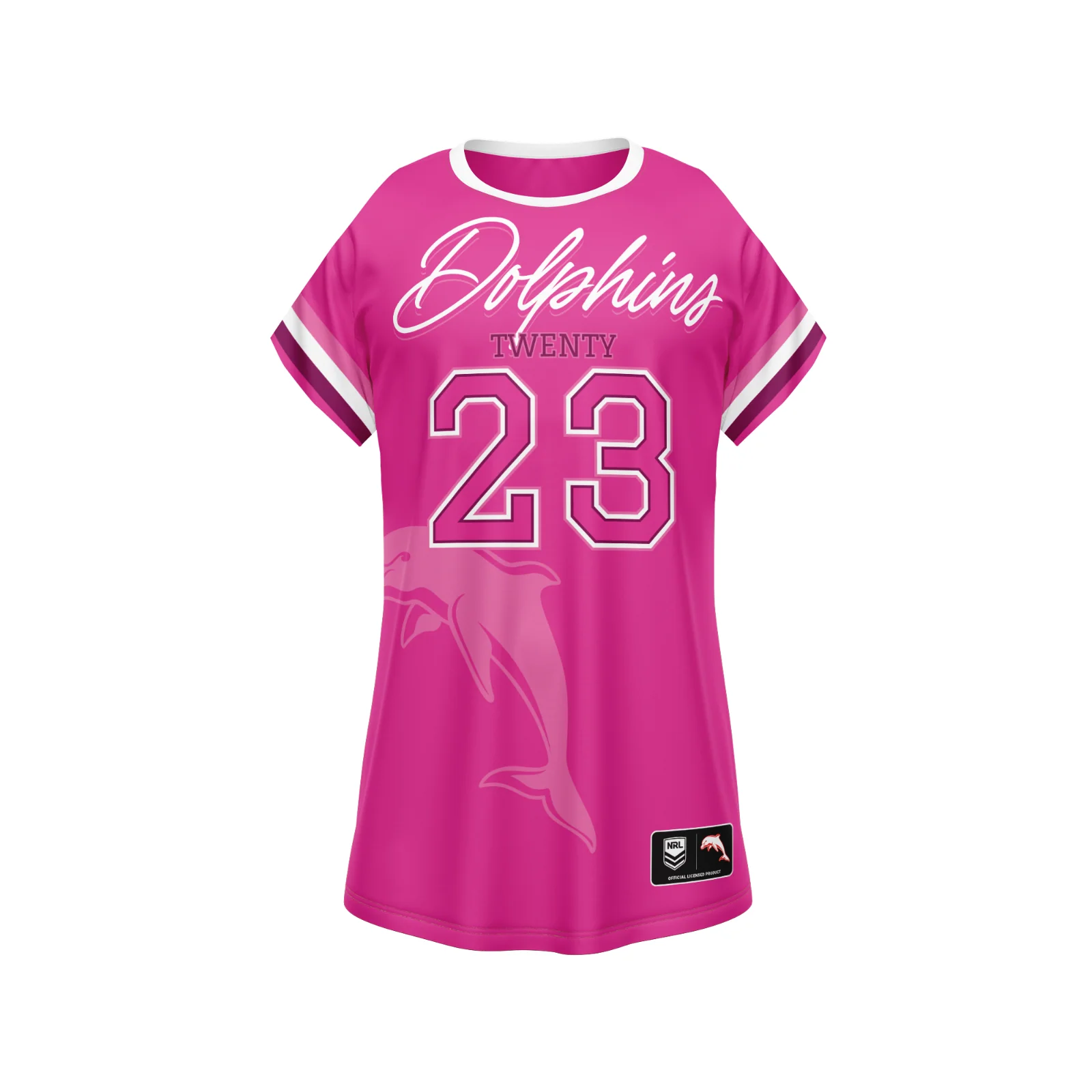 NRL 'Fuchsia Force' Dress - Dolphins - Girls - Toddler - Kid