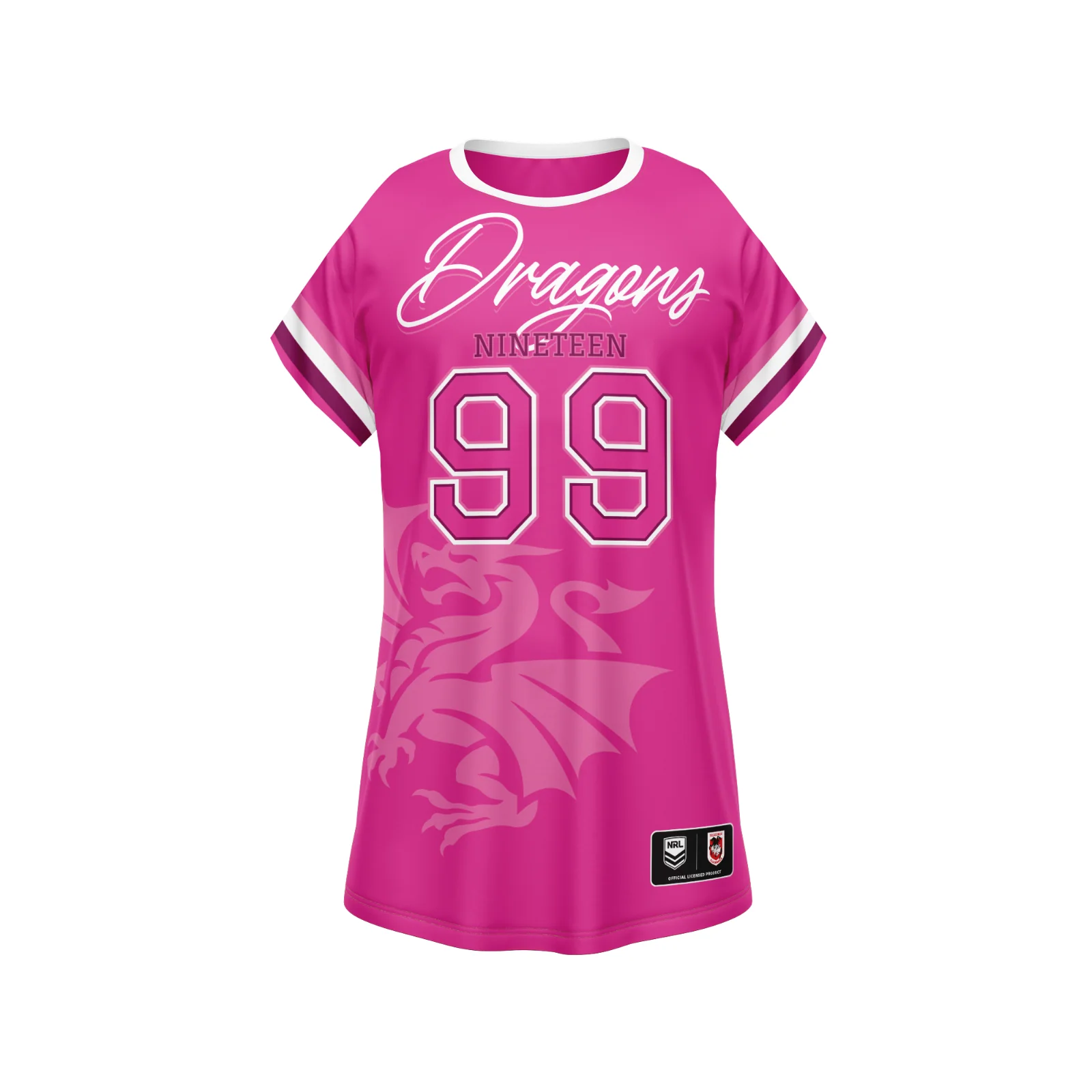 NRL 'Fuchsia Force' Dress - St George Illawarra Dragons - Girls - Toddler - Kid
