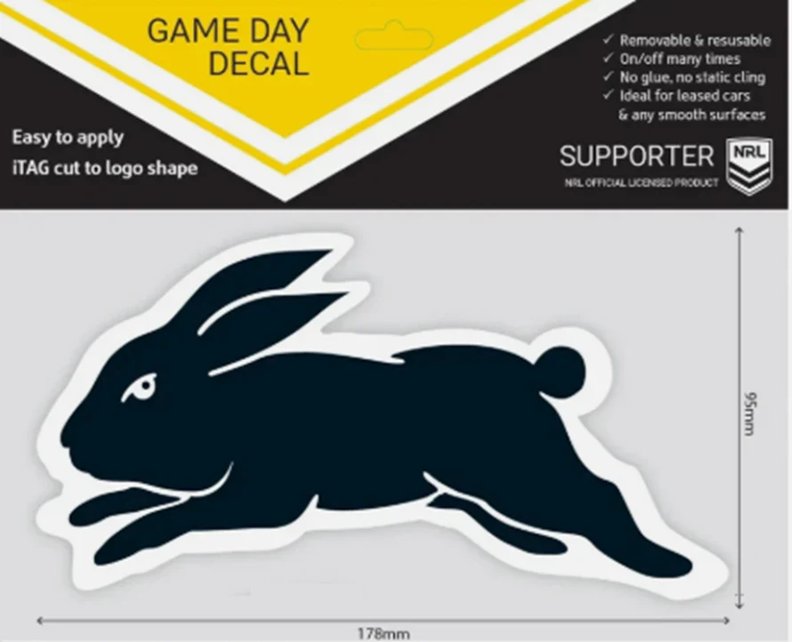 NRL Game Day Decal New Design - South Sydney Rabbitohs - Car Sticker 180mm - Image 2
