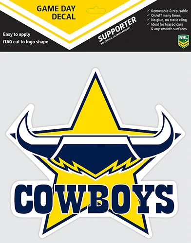 NRL Game Day Decal - North Queensland Cowboys - Car Sticker 180mm - Image 2