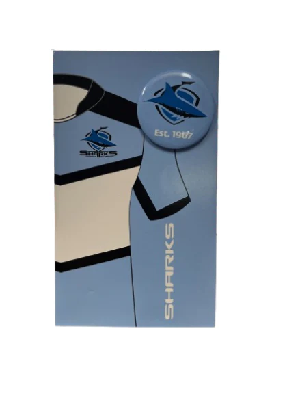 NRL Gift Card With Badge - Cronulla Sharks - Gifts - Supporter - Image 2