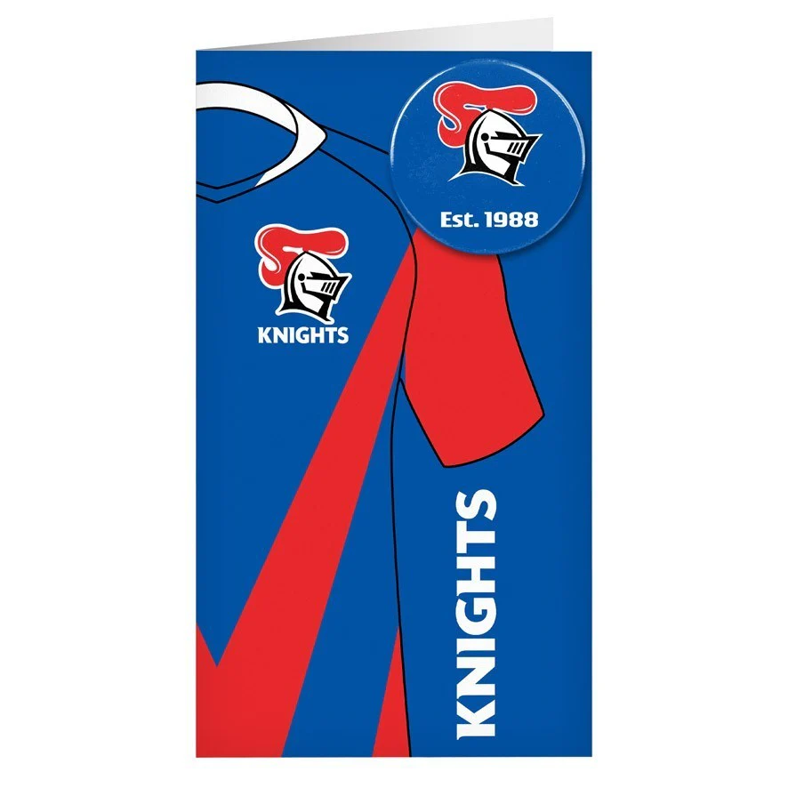NRL Gift Card With Badge Newcastle Knights Gifts Supporter New - Image 2