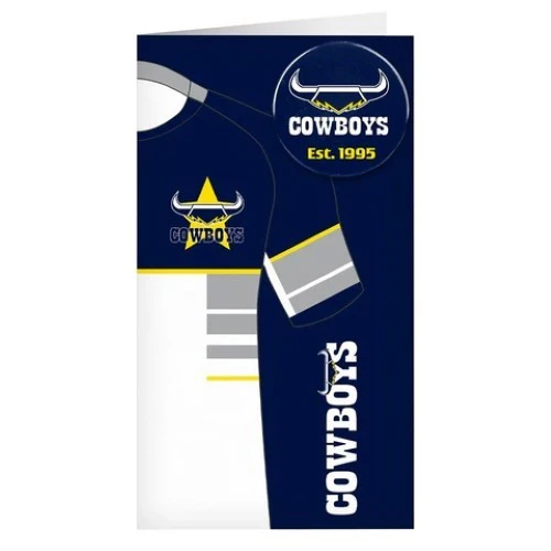 NRL Gift Card With Badge North Queensland Cowboys Gifts Supporter