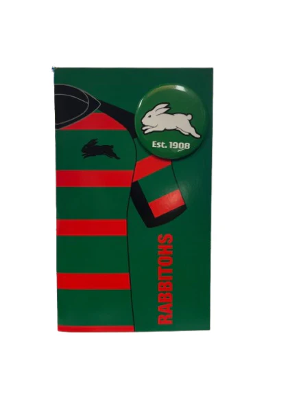 NRL Gift Card With Badge - South Sydney Rabbitohs - Gifts - Supporter