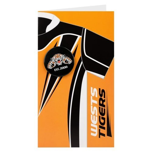 NRL Gift Card With Badge - West Tigers - Gifts
