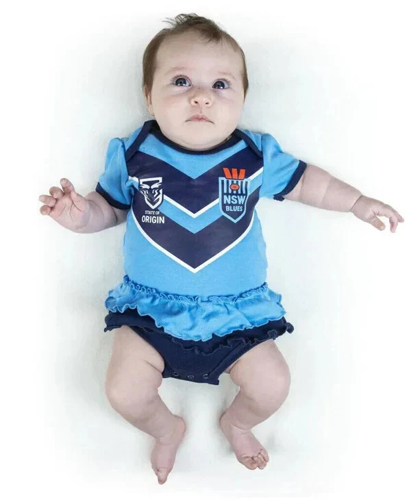 NRL Girls Tutu Footy Suit - New South Wales Blues - NSW - Baby Toddler Infant - Image 2