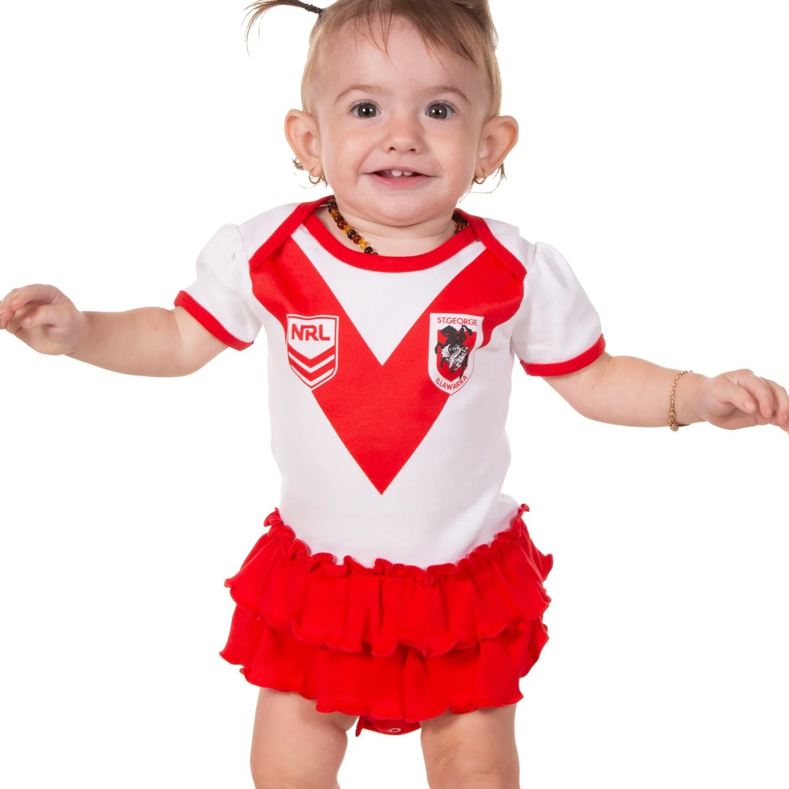 NRL Girls Tutu Footy Suit - St George Illawarra Dragons - Baby Toddler Infant