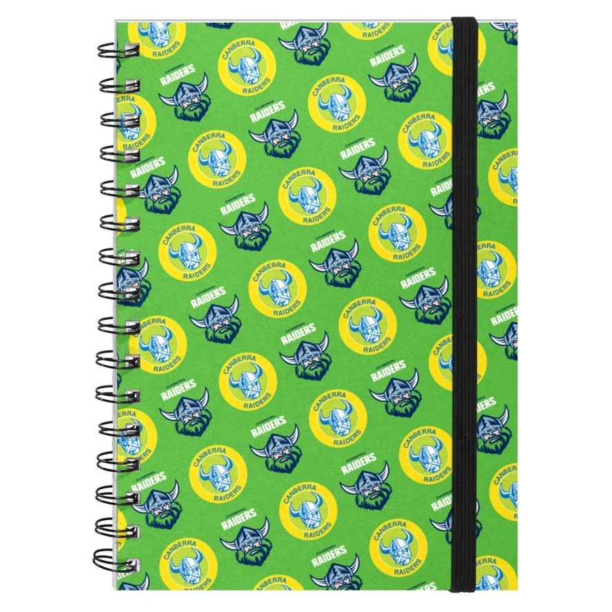 NRL Hard Cover Notebook - Canberra Raiders - A5 60 Page Pad - Image 2