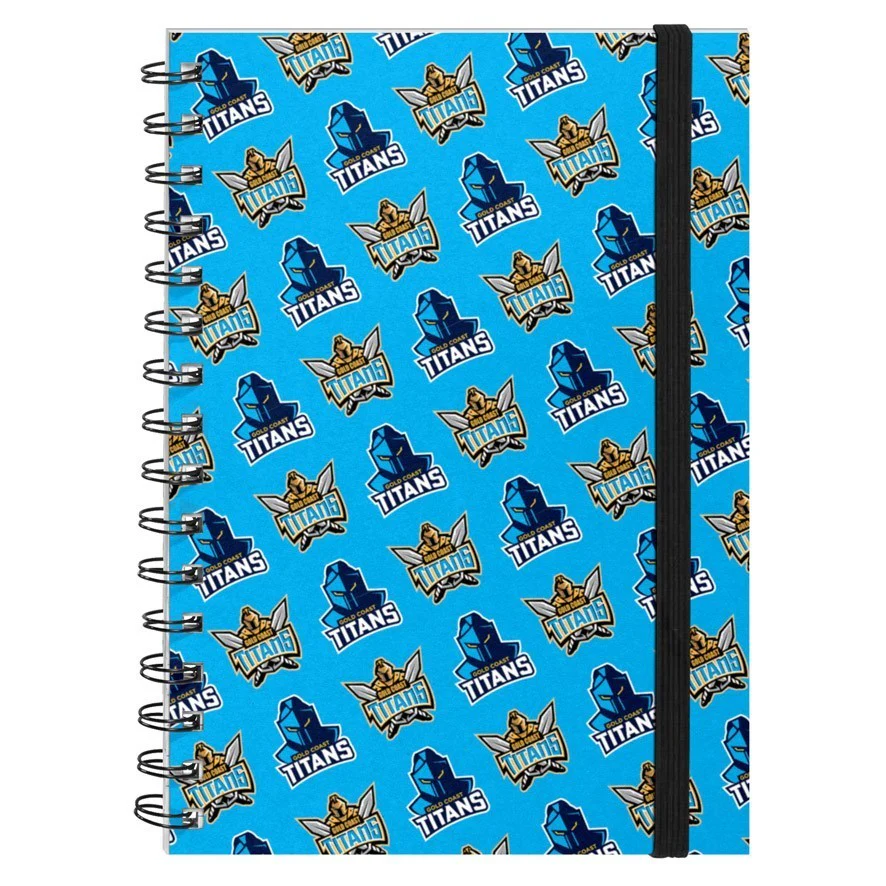 NRL Hard Cover Notebook - Gold Coast Titans - A5 60 Page Pad - Image 2