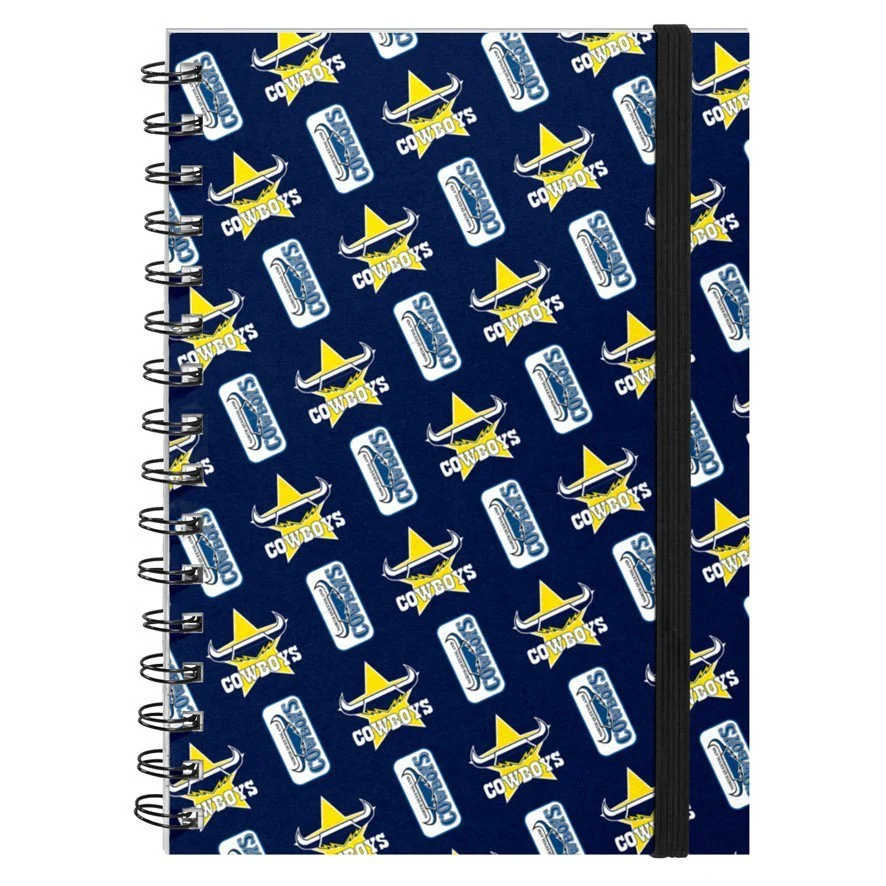 NRL Hard Cover Notebook - North Queensland Cowboys - A5 60 Page Pad - Image 2