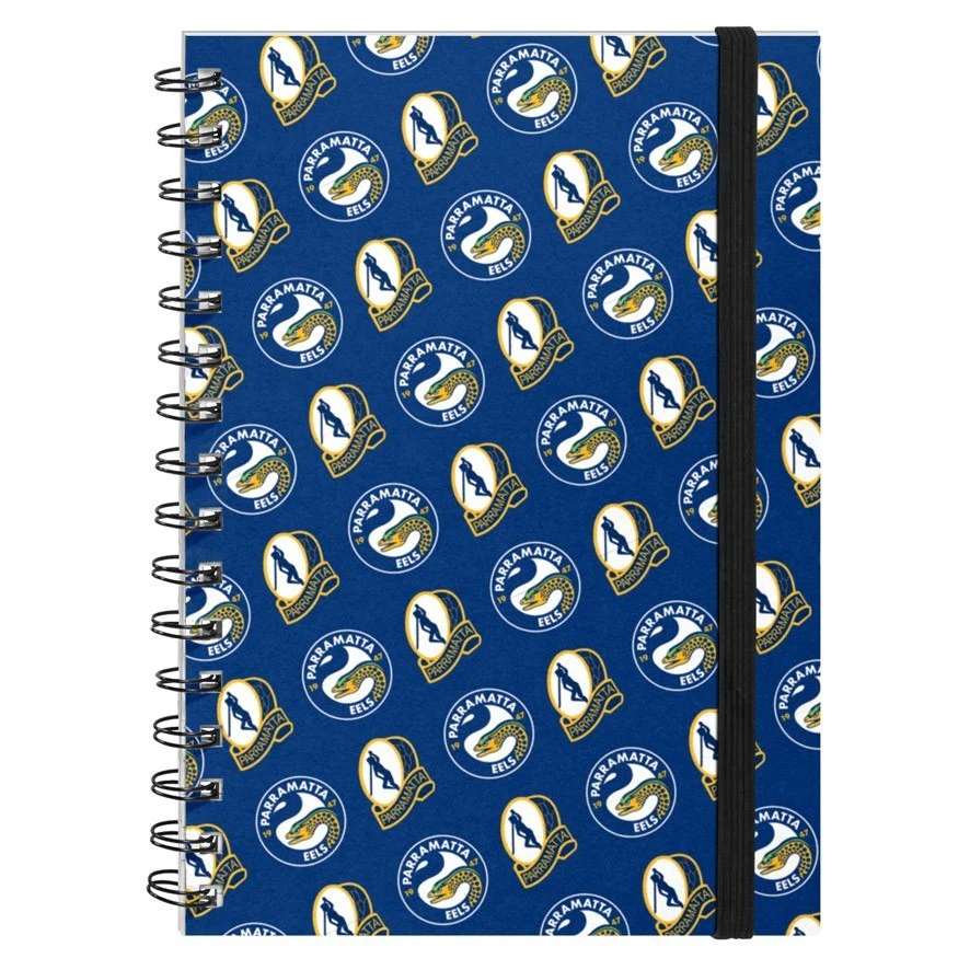 NRL Hard Cover Notebook - Paramatta Eels - A5 60 Page Pad