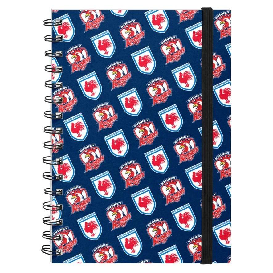 NRL Hard Cover Notebook - Sydney Roosters - A5 60 Page Pad - Image 2