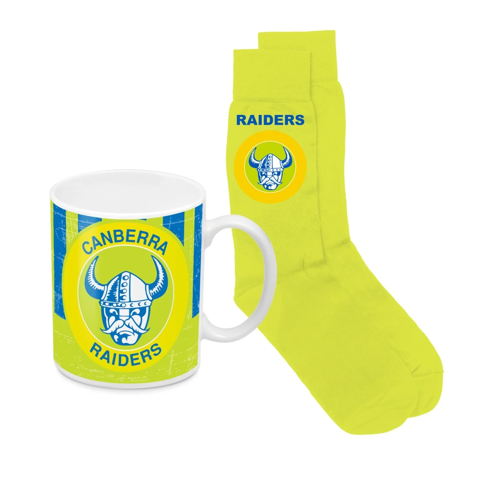 NRL Heritage Coffee Mug & Sock Pack - Canberra Raiders - Gift Boxed - Image 2
