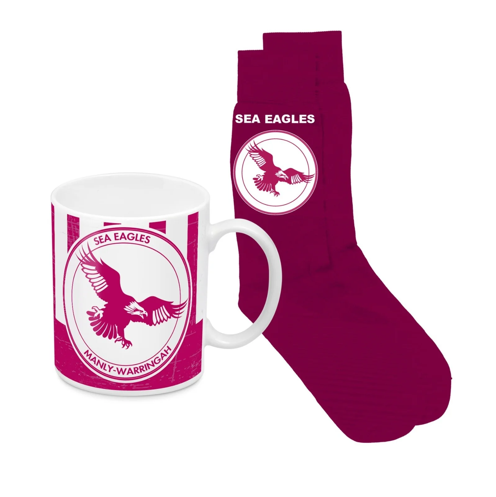 NRL Heritage Coffee Mug & Sock Pack - Manly Sea Eagles - Gift Boxed - Image 2