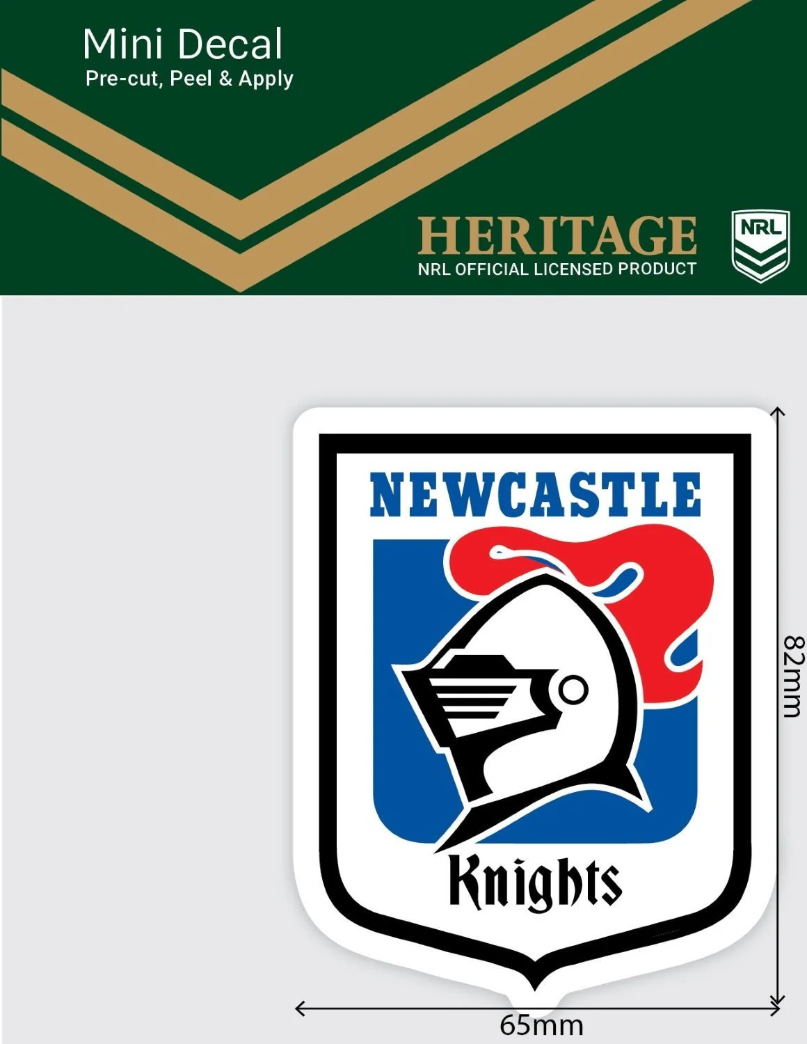 NRL Heritage Mini Decal - Newcastle Knights - Single Sticker