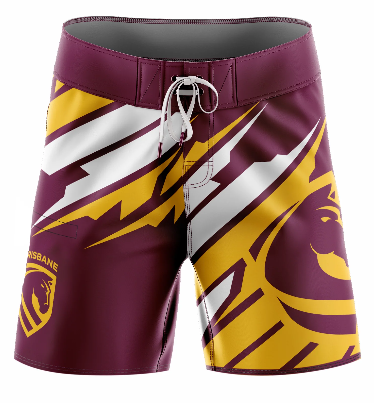 NRL 'Ignition' Board Shorts - Brisbane Broncos - Swim - Adult