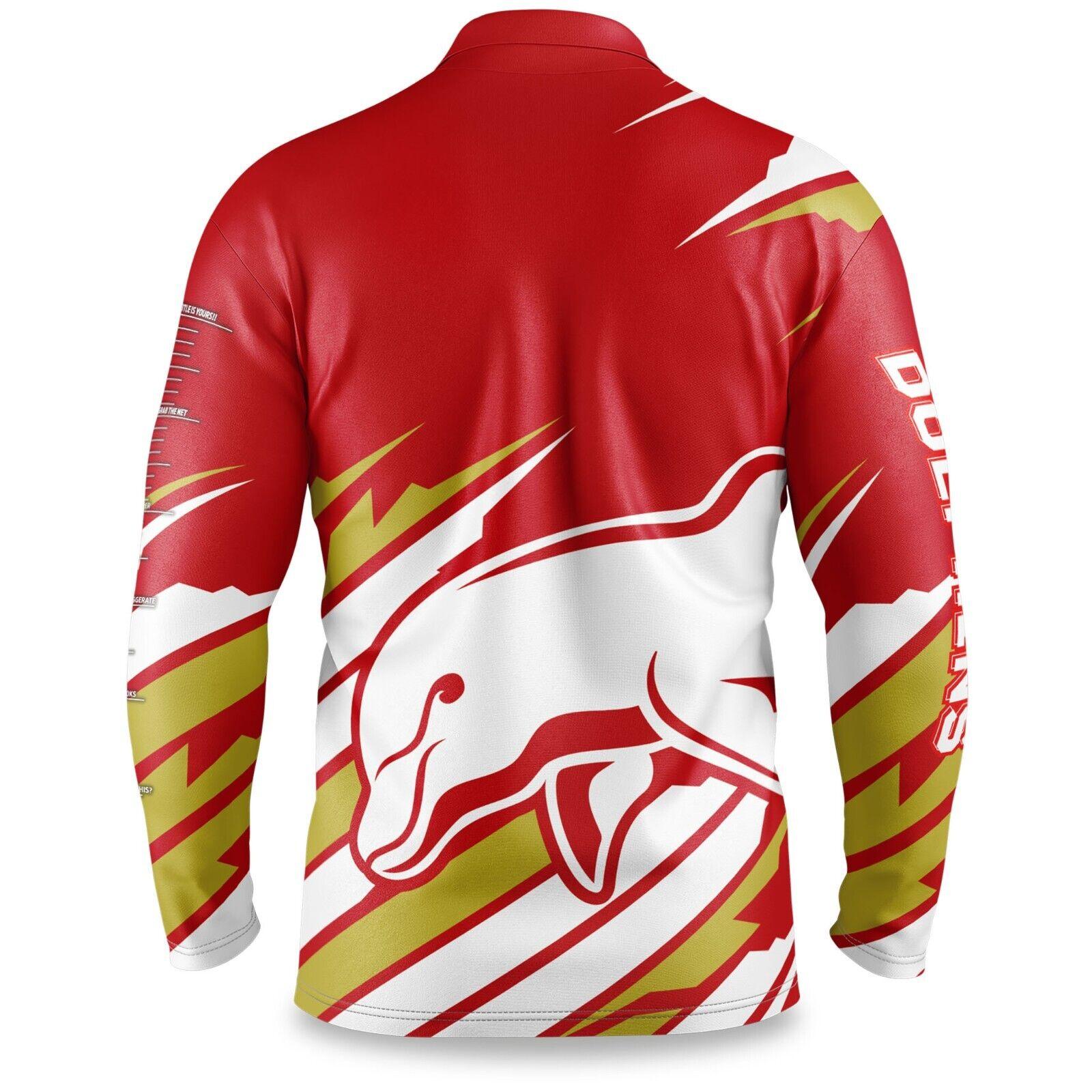 NRL 'Ignition' Fishing Shirt - Dolphins - Adult - Mens - Polo - Image 2