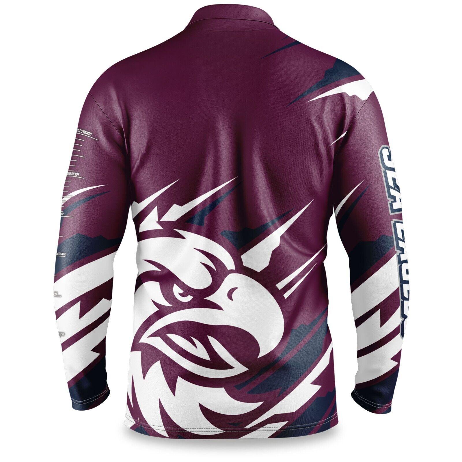 NRL 'Ignition' Fishing Shirt - Manly Sea Eagles - Youth - Polo - Image 2