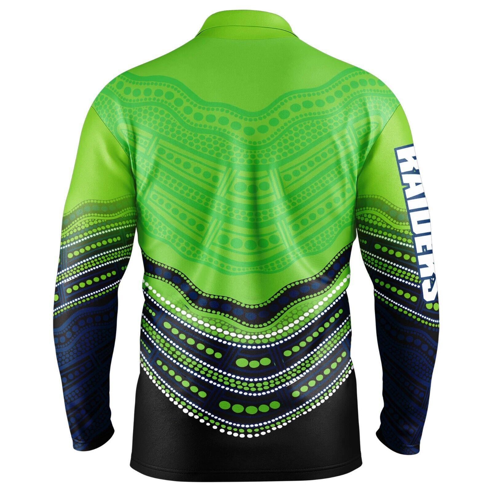 NRL Indigenous Fishing Polo Tee Shirt - Canberra Raiders - Adult - Image 2