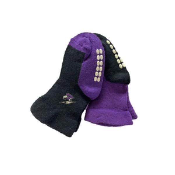 NRL Infant Socks - Melbourne Storm - NEW DESIGN - Set Of Two - Non Slip - Sock - Image 2