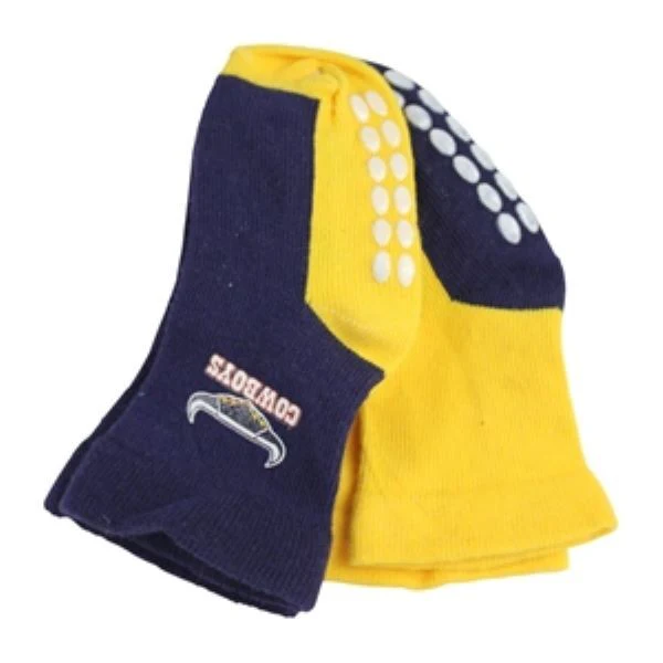NRL Infant Socks - North Queensland Cowboy - Set Of Two - Non Slip - Sock - Baby - Image 2