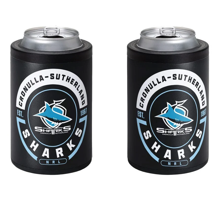 NRL Insulated Can Cooler - Cronulla Sharks - Stubby Cooler - Twist Top Lid - Image 2
