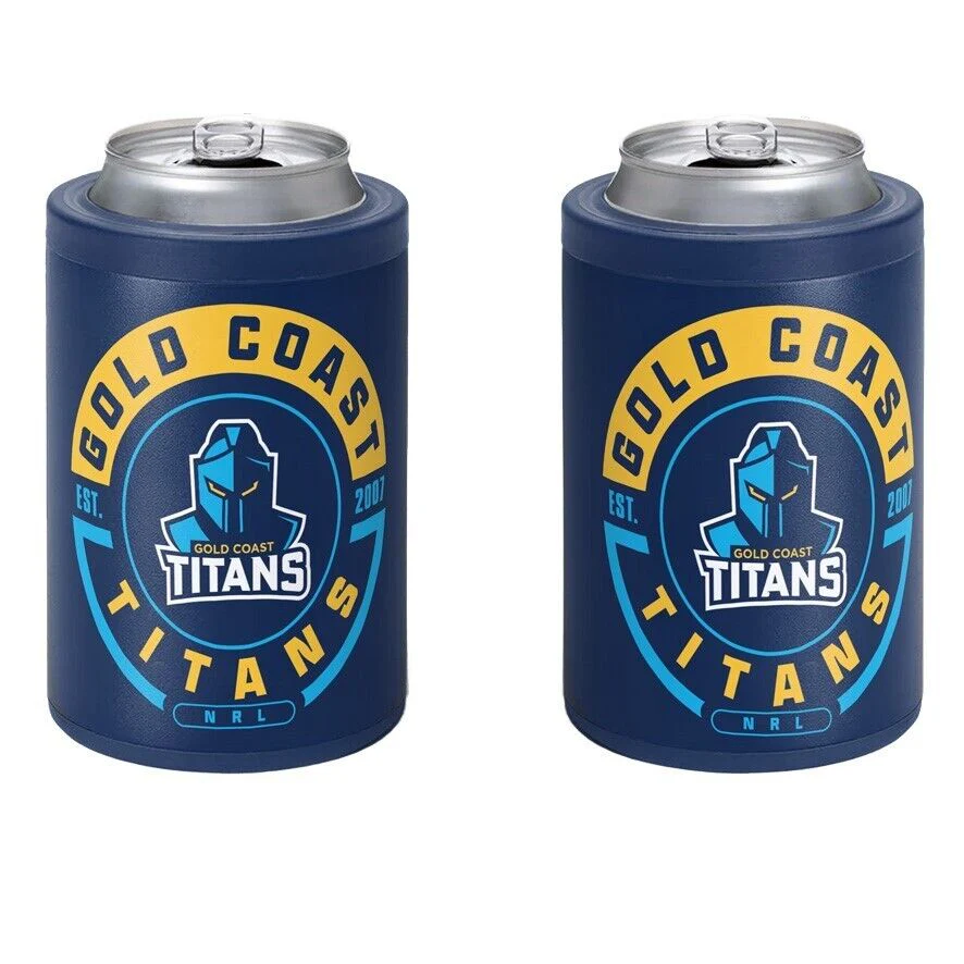 NRL Insulated Can Cooler - Gold Coast Titans - Stubby Cooler - Twist Top Lid - Image 2