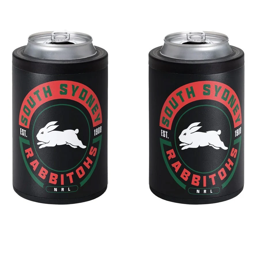 NRL Insulated Can Cooler - South Sydney Rabbitohs - Stubby Cooler -Twist Top Lid - Image 2