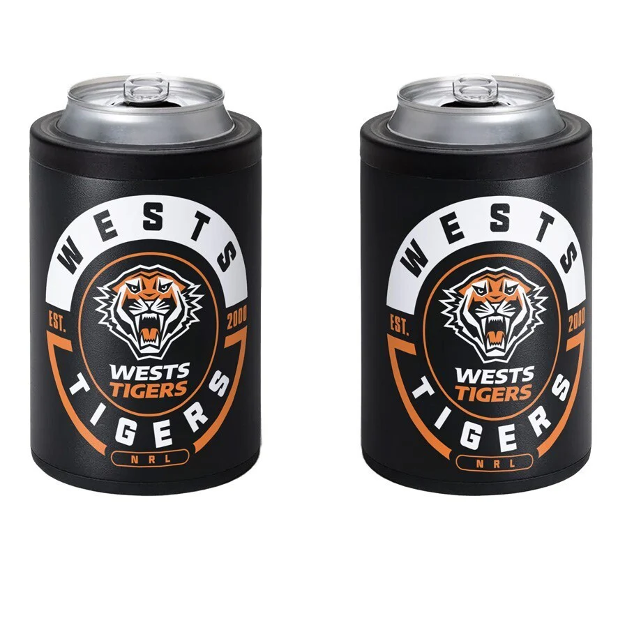 NRL Insulated Can Cooler - West Tigers - Stubby Cooler - Twist Top Lid - Image 2