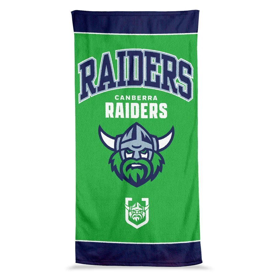NRL  Jumbo Beach Towel - Canberra Raiders - Team Logo - 90cmx170cm