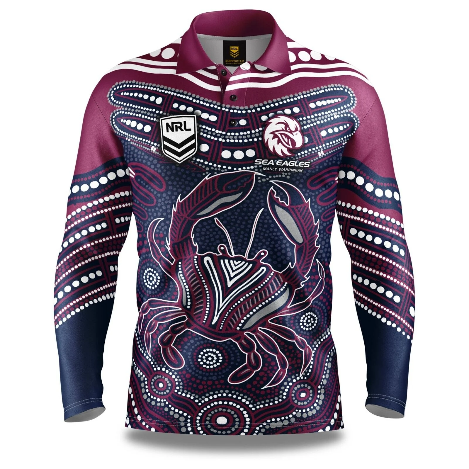 NRL 'Karumba' Fishing Shirt - Manly Sea Eagles - Adult - Mens - Polo - Image 3