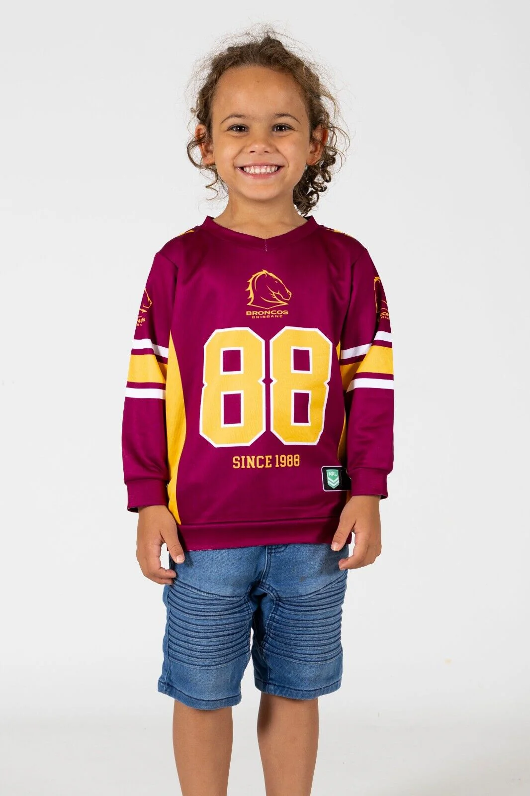 NRL Kids 'Quarterback' Pullover - Brisbane Broncos - Infant - Jumper