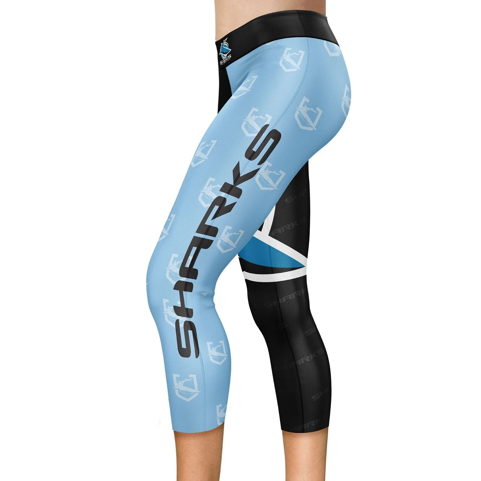 NRL Ladies 'Siren' Leggings - Cronulla Sharks - Active Wear - Image 2