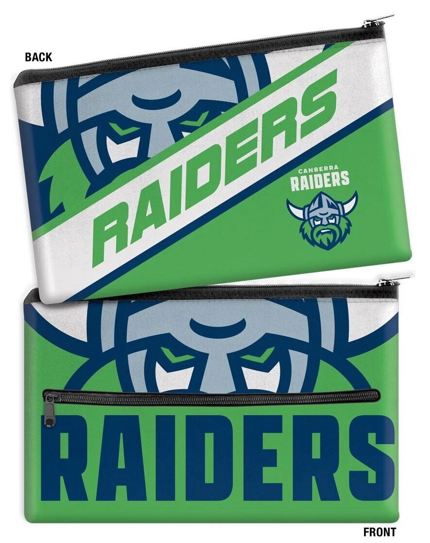 NRL Large Pencil Case - Canberra Raiders - Neoprene - 33cm x 21cm - Image 2
