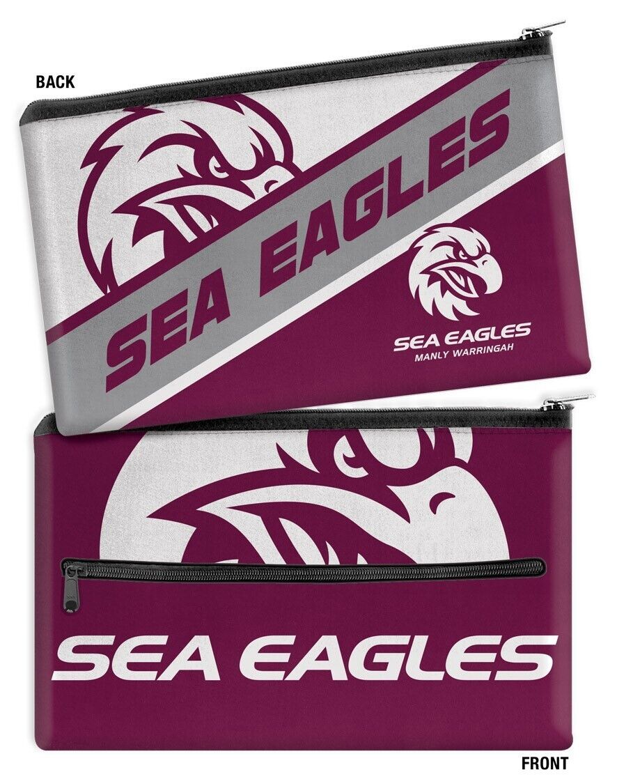 NRL Large Pencil Case - Manly Sea Eagles - Neoprene - 33cm x 21cm - Image 2