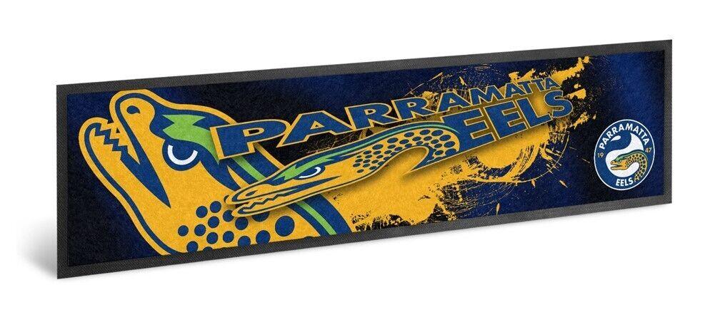 NRL Logo Bar Runner - Paramatta Eels - Bar Mat - 25cm x 90cm